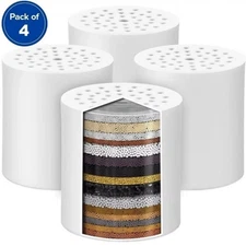 4 Pack 20 Stage Shower Filter Replacement Cartridge for Hard Water Compatible
