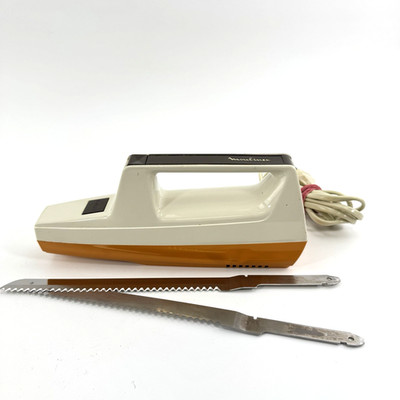 Moulinex Elektromesser 70er Vintage | Typ 29402 | 2 Klingen | Orange getestet