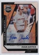 2021 Elite Extra Edition Prime Numbers B Signatures 60/76 Evan Justice Auto he0
