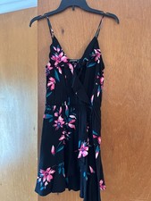 Express Black Floral Sundress - Size Small