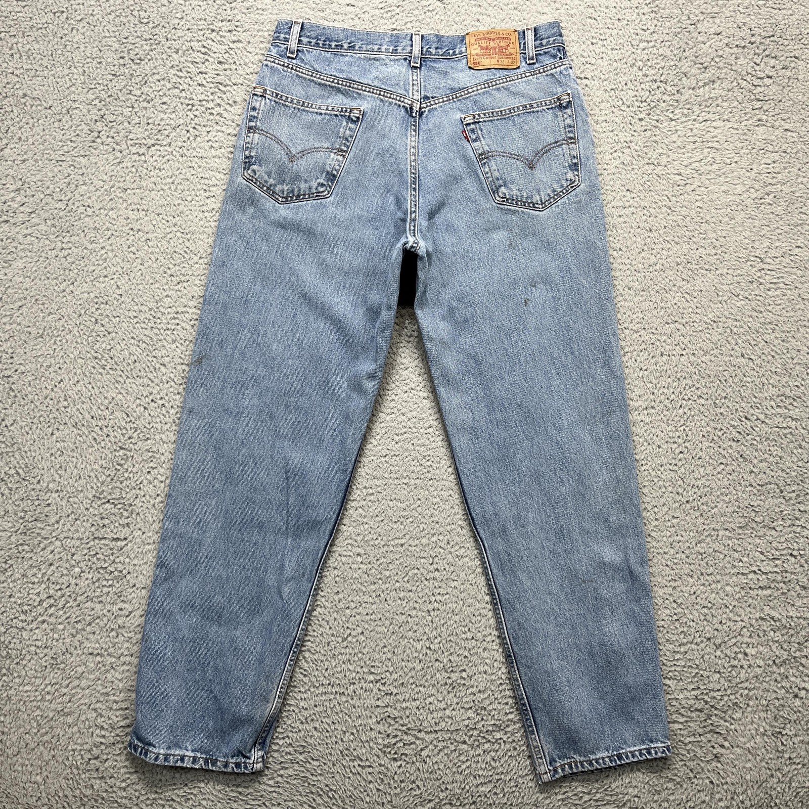 VTG Levi's 550 Jeans Mens 36x32 Blue Grunge Faded Relaxed Fit Tapered Leg Denim