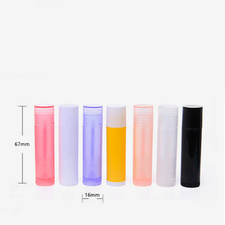 5/10/50 piezas tubo de bálsamo labial vacío contenedor de lápiz labial hágalo usted mismo botella de cosméticos 7 colores