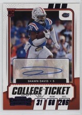 2021 Contenders Draft Picks College Game Ticket Purple Shawn Davis Auto 0gn3