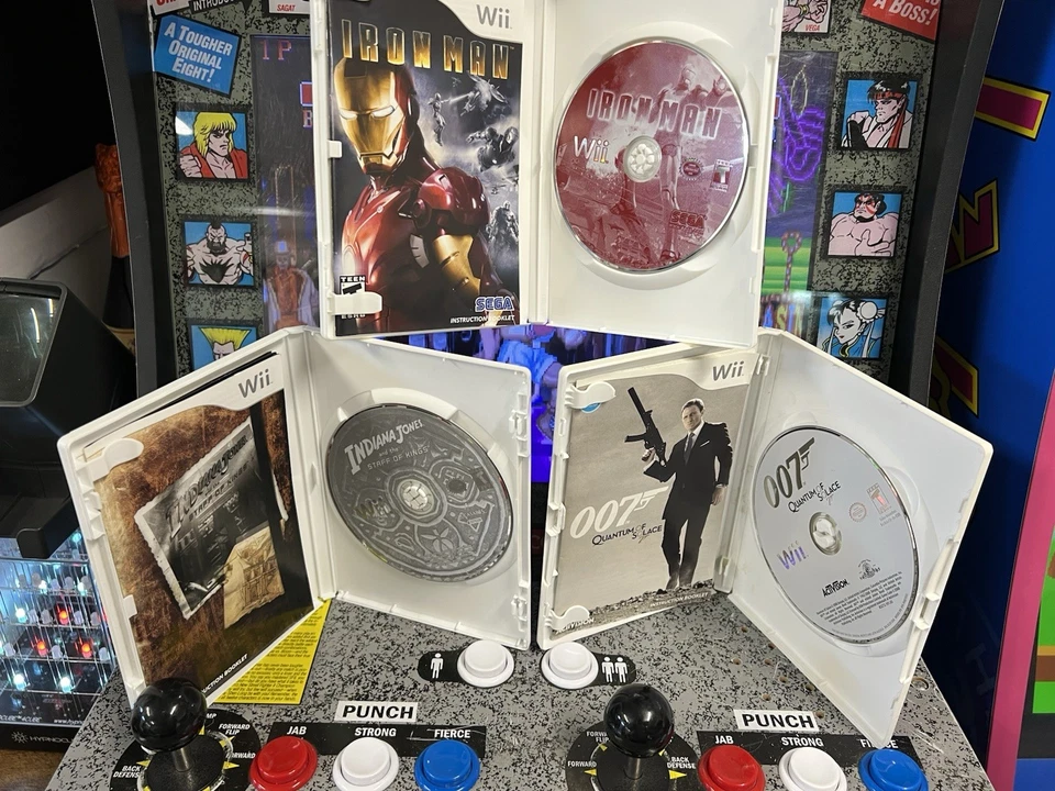 Wii CIB Lot of 3: Indiana Jones & the Staff of Kings + Iron Man + 007 Quantum - Image 2 of 4