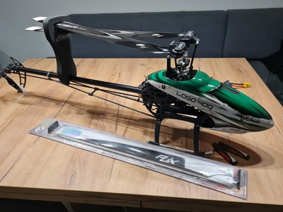RC Hubschrauber Mikado Logo 400 mit 4x Akkus und viel Zubehör