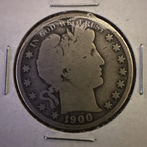 1900 Barber Half Dollar 50c Coin