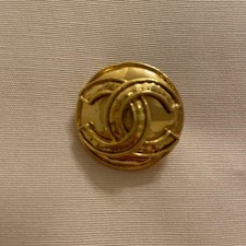 CHANEL 94P Coco Mark Gold Brooch Fashion Accessory Authentic Genuine