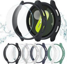 6 6 Pack for Samsung Galaxy Watch 7 44mm Screen Protector Case, Hard PC Bumper 