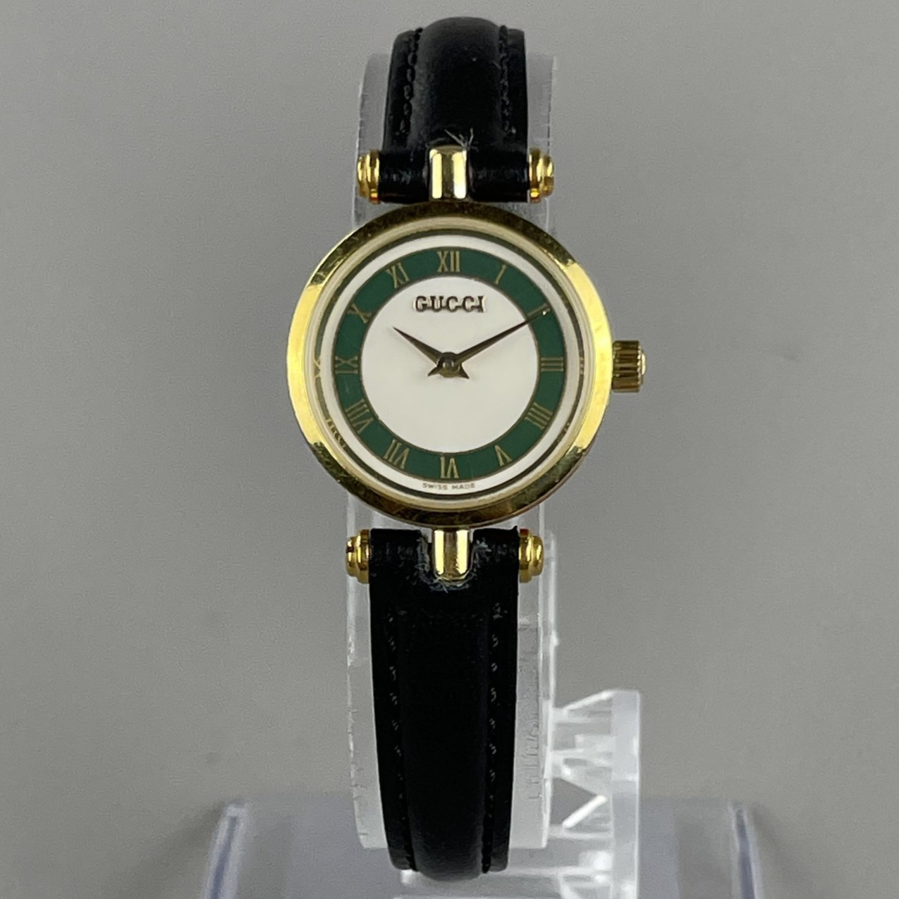GUCCI 2000L Vintage Ladies Watch 21mm Quartz Gold SS Brand New band Cal.579.005 thumbnail 2