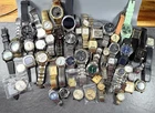Vintage Watch Repair Lot Seiko Citizen Bulova Timex 40+ Watches AS-IS Parts
