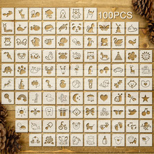100 Pcs 2 Inch Small Stencils for Painting, Cute Baby Animal