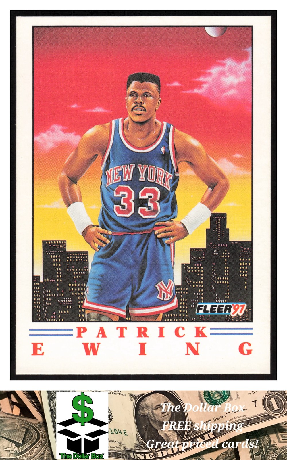 1991-92 Fleer Pro-Visions #4 Patrick Ewing - New York Knicks