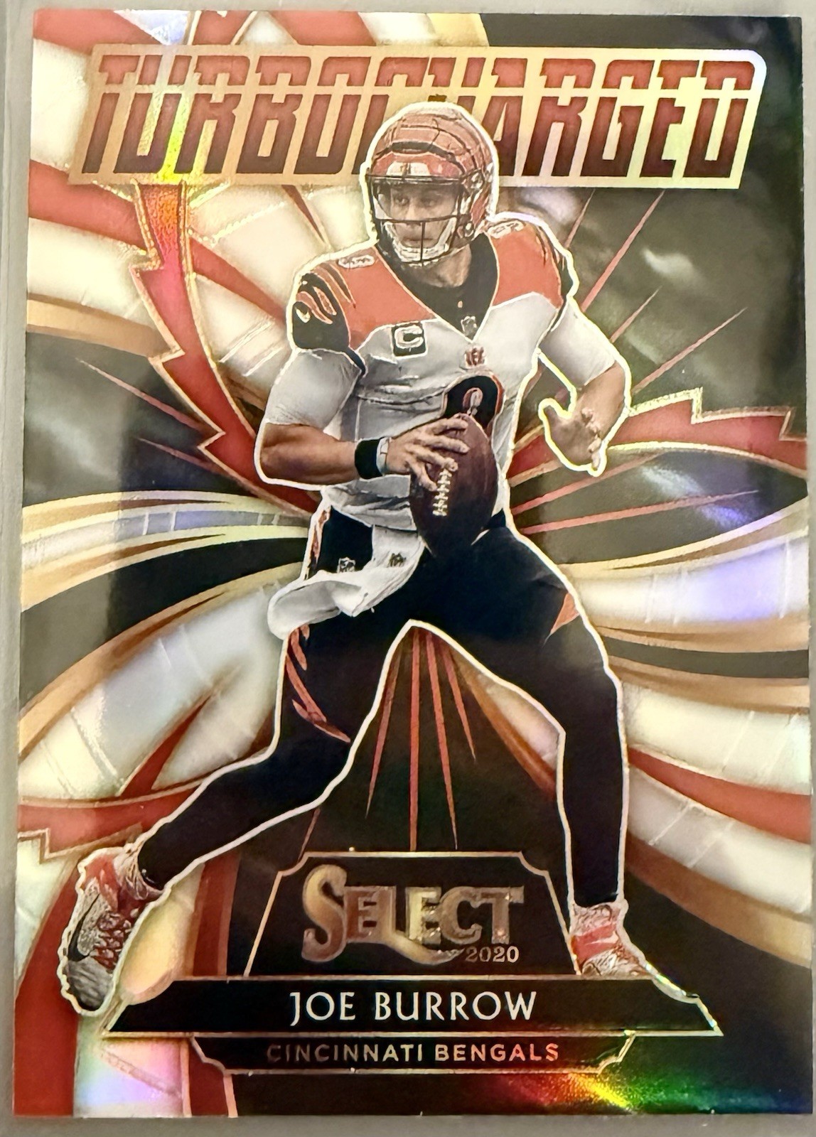 2020 Panini Select - Turbocharged Joe Burrow #T20 Silver Prizm (RC)