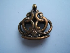 VINTAGE GOLD-FILLED VICTORIAN ORNATE WATCH FOB SEAL PENDANT