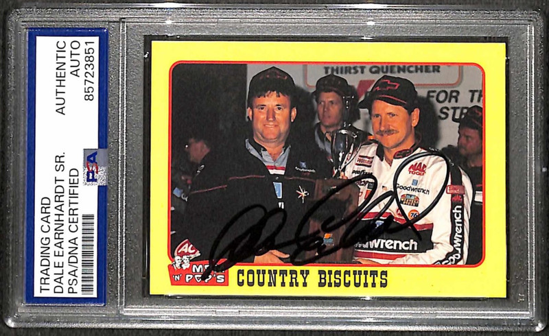 Signed Dale Earnhardt Sr 1991 Traks 1 Card NASCAR Racing GOAT HOF Auto POP 1 PSA