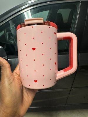 Brumate Muv 15oz BE MINE Valentines Day 2025 Pink W/ Red Hearts Limited Edition