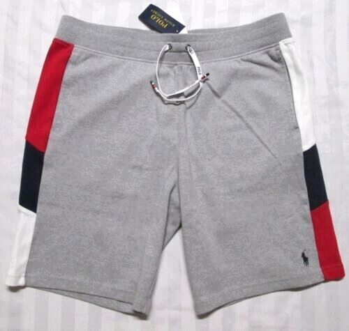Polo Ralph Lauren Grey Heather Double Knit Multi-Color Sweat Shorts Men's Medium