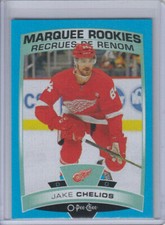 19/20 OPC Detroit Red Wings Jake Chelios Marquee Rookies Blue RC card #517