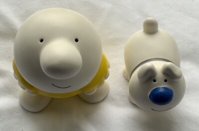Vintage 1979 Ziggy and Dog Fuzz Ceramic Salt and Pepper Shakers