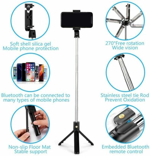 Trípode selfie con soporte remoto de escritorio soporte para teléfono celular para iPhone Samsung EE. UU. - Imagen 10 de 14