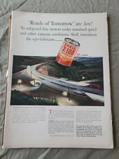 VTG 1941 Orig Magazine Ad Print Shell Gas Gasoline Roads of Tomorrow Are Here