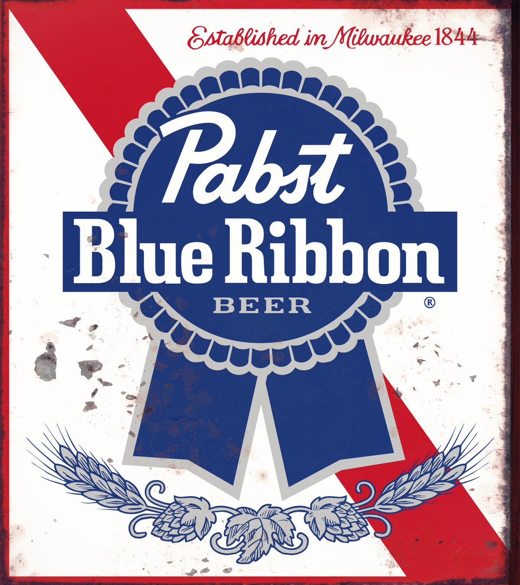 Pabst Blue Ribbon. 8 x 10 in aluminum sign | eBay