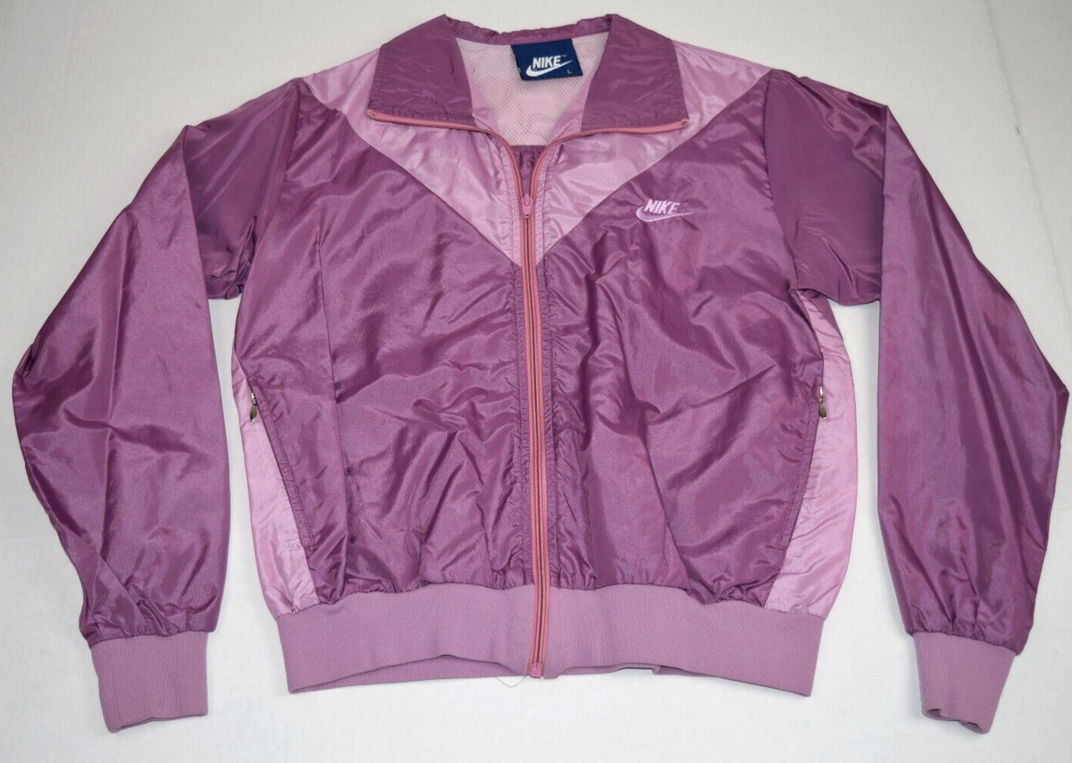 Vintage Nike Windbreaker Jacket Size M/L 80s 2Tone Mauve