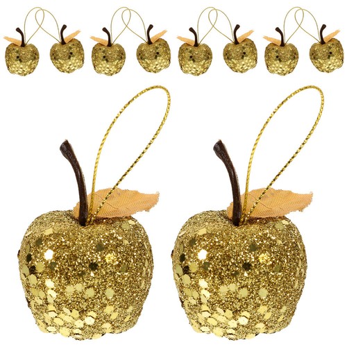 20 Pcs Goldener Apfelanhänger Dekorationen Hängende Weihnachtsverzierung - Bild 10 von 12