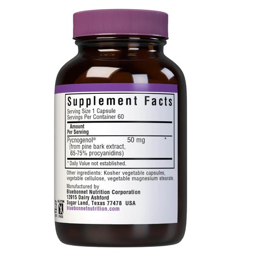 Bluebonnet Pycnogenol 50 Mg 60 Vegetable Capsules, Immune Health - Picture 2 of 4