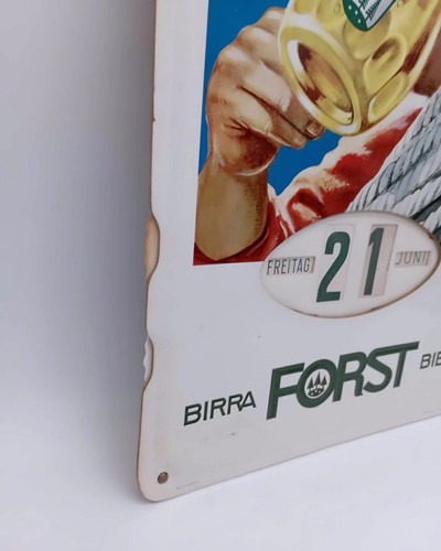 Calendario Perpetuo Birra Forst Vintage Funzionante Pubblicitario - Foto 3 di 9