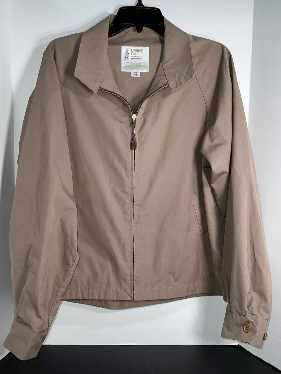 Vintage London Fog Men s Khaki Lightweight Full Zip Jacket Size 42