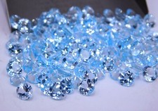 Natural Sky Blue Topaz Round Cut Lot Loose Gemstone 5 MM For Jewelry C-4444