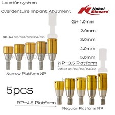 5Pcs US Locator Abutment for Nobel Biocare NP/RP Implant Overdenture Retention