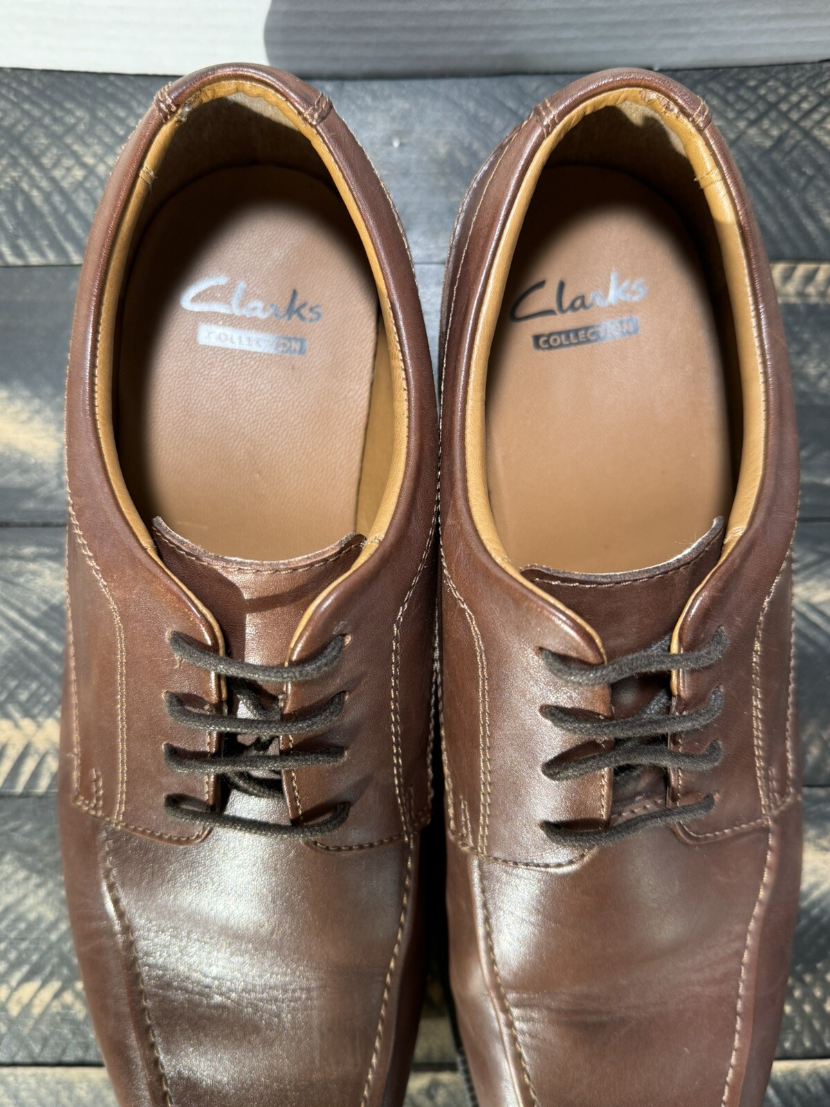 SAOLA Scarpe eleganti Clarks uomo 8 1 2 M BEESTON STRIDE Oxford pelle marrone stringate
