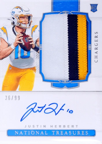 2020 Panini National Treasures Justin Herbert #158