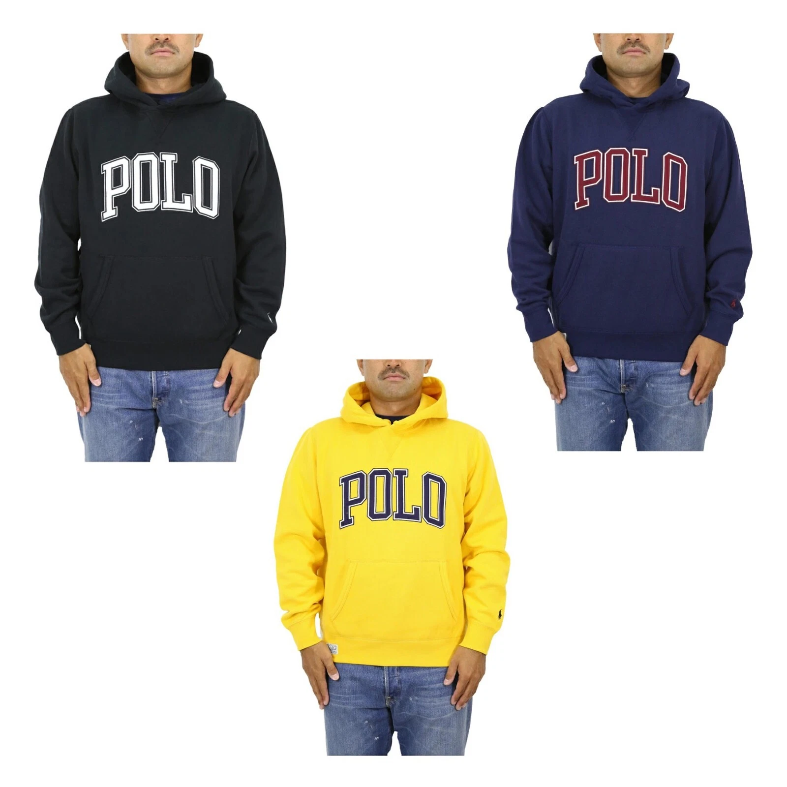 Polo Ralph Lauren Hooded Pullover Hoodie Parka with 'POLO' - 3 color options -
Opens in a new window