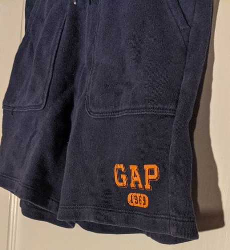 Boys "Gap" Navy Blue Logo Shorts with Pockets and Drawstring Size 5 - Picture 3 of 8