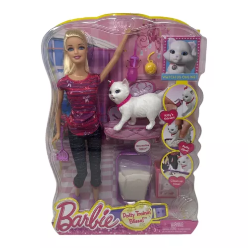 Barbie Life in the Dream House Töpfchen Training Katze Blissa mit Wurf 2013 BDH76