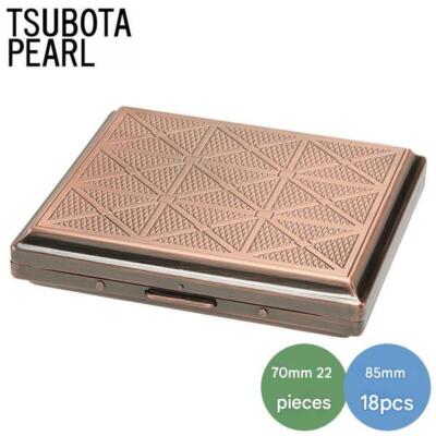 tsubota pearl cigarette case Tsubota Pearl A-CASE Metal Cigarette Case – Antique Copper, 70mm/85mm  Compatible