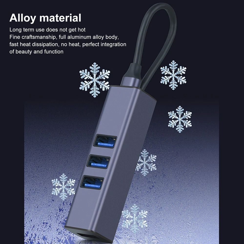 4-Port USB 3.0 Hub with 5Gbps Speed, Hot-Swappable & Storage Slot
