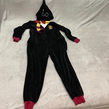 Harry Potter Gryffindor Sleepwear One-Piece Hooded Pajamas Black Small