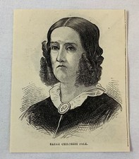 1877 magazine engraving ~ First Lady SARAH CHILDRESS POLK