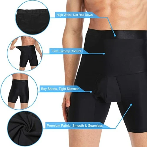 Herren gepolstert Body Shaper Höschen Po-Lifter Booty Hüftverstärker Bodyshort Unterwäsche - Bild 21 von 37