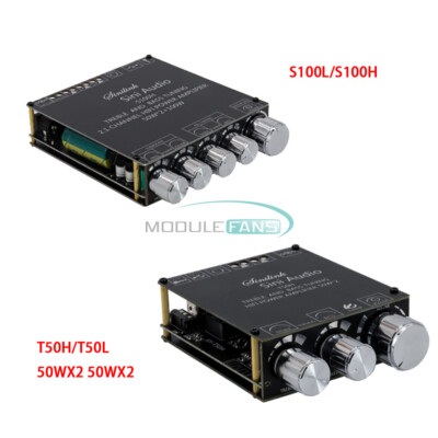 Bluetooth Channel Stereo Audio Subwoofer Amplifier Board T50H/L 50WX2 S100H/L2.1