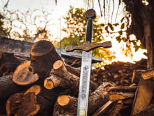 King Arthur Excalibur Sword Carbon Steel Battle Ready Cosplay Movie Replica