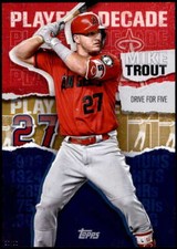 Mike Trout 2020 Topps Player of the Decade 5x7 Gold #MT-21 /10 Angels