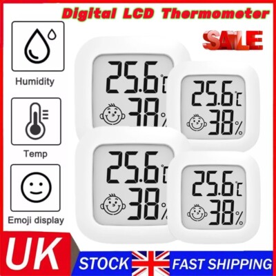 2,4 oder 6 x Digital LCD Thermometer Hygro Luftfeuchtigkeit Messgerät Raum Innen Temperatur