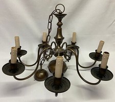 Lampadario vintage da soffitto 7 lumi 45x60 cm arredo arredamento d'epoca