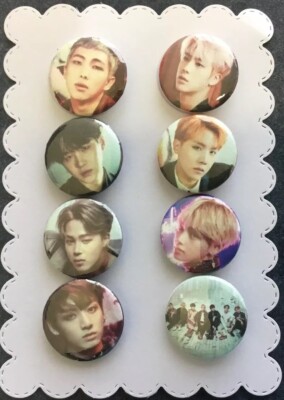 BTS PINS Kpop Members WINGS Button Unofficial Fits Badge set Bt21        