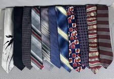 LOT OF 11 Mix Ties Mens Mixed Brand Names Mixed colors Formal Elegant